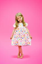 Girly Space Milk Silk Flutter Dress - Great Lakes Kids Apparel LLC