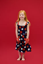 Red Floral Milk Silk Pocket Tank - Great Lakes Kids Apparel LLC