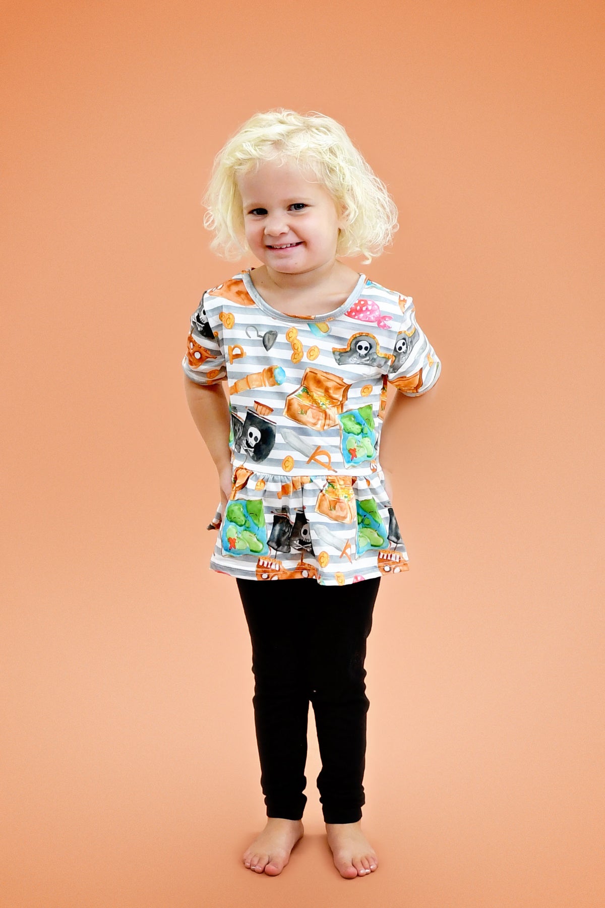 Pirate Essentials Milk Silk Peplum - Great Lakes Kids Apparel LLC