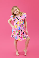 Pink Princess Milk Silk Flutter Dress - Great Lakes Kids Apparel LLC