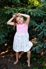 Pink Unicorn Ruffle Tank Milk Silk Dress - Great Lakes Kids Apparel LLC