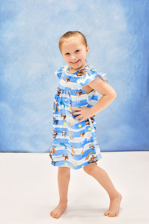 Noah Milk Silk Flutter Dress - Great Lakes Kids Apparel LLC
