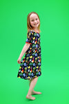 Villain Short Sleeve Milk Silk Dress - Great Lakes Kids Apparel LLC