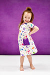 Cute Kitties Pocket Milk Silk Dress - Great Lakes Kids Apparel LLC