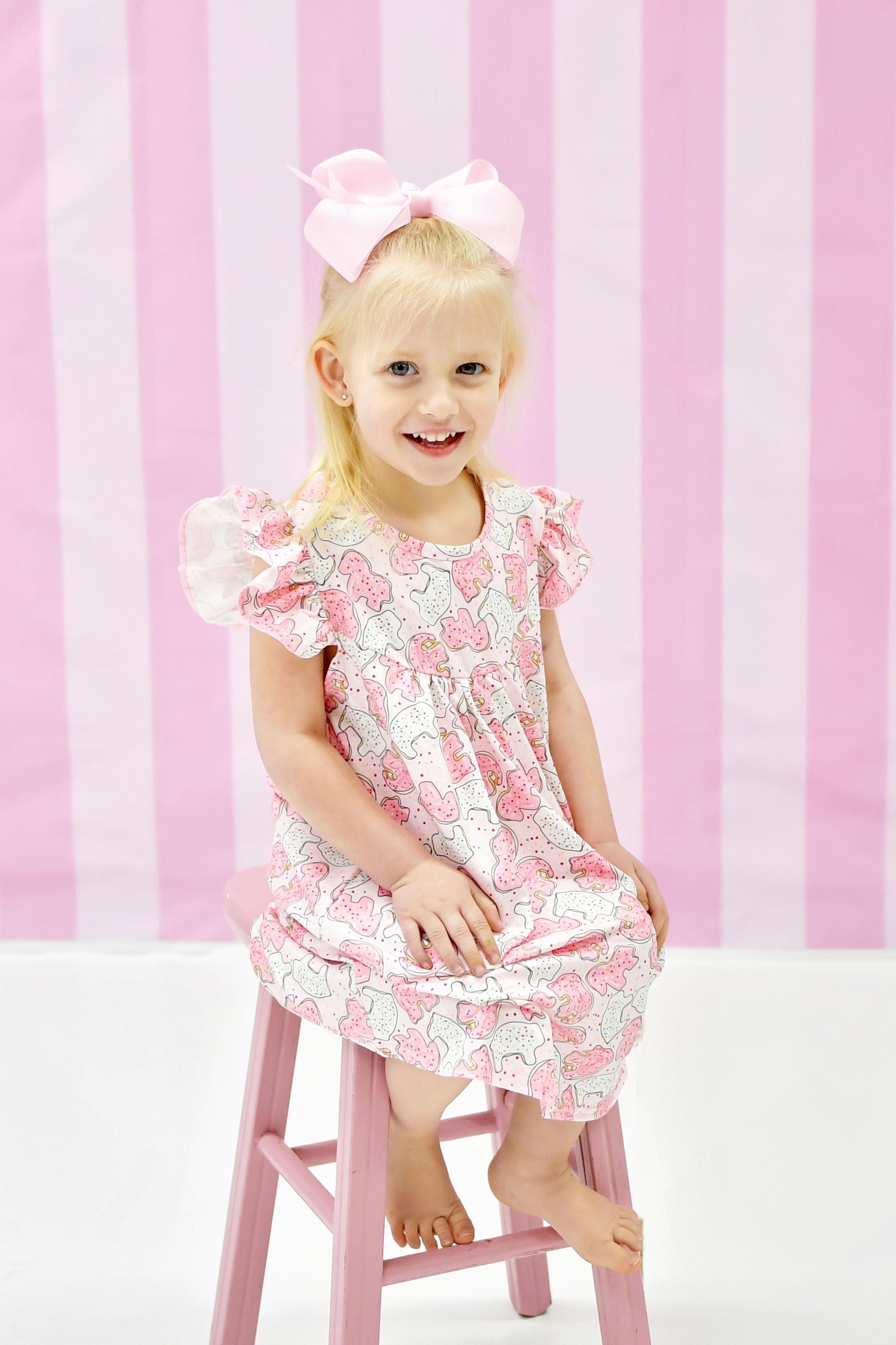 Frosted Cookie Milk Silk Flutter Dress – Great Lakes Kids Apparel LLC