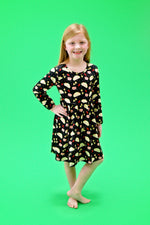 Taco Long Sleeve Milk Silk Dress - Great Lakes Kids Apparel LLC