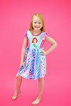 Lots of Mermaids Milk Silk Flutter Dress - Great Lakes Kids Apparel LLC