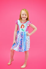 Lots of Mermaids Milk Silk Flutter Dress - Great Lakes Kids Apparel LLC