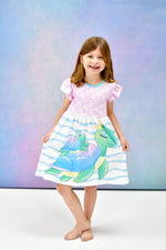 Turtle Love Milk Silk Flutter Dress - Great Lakes Kids Apparel LLC
