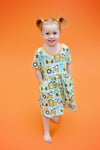 Tropical Farm Short Sleeve Pocket Milk Silk Dress - Great Lakes Kids Apparel LLC