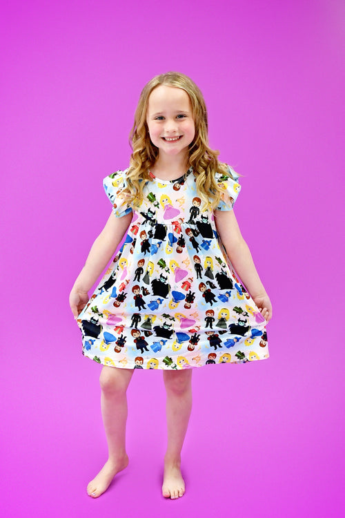 Spindle Princess Flutter Milk Silk Dress - Great Lakes Kids Apparel LLC
