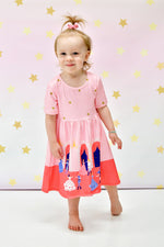 Princess Ball Short Sleeve Milk Silk Dress - Great Lakes Kids Apparel LLC