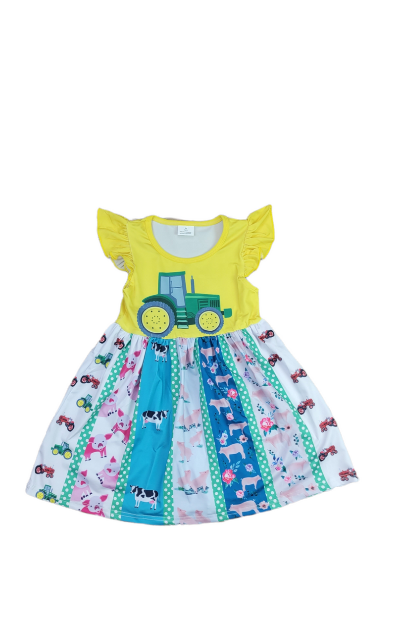 Farm Life Flutter Dress - Great Lakes Kids Apparel LLC