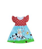 Cow Fixed Milk Silk Flutter Dress - Great Lakes Kids Apparel LLC