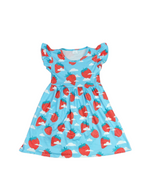 Strawberry Clouds Long Flutter Milk Silk Dress - Great Lakes Kids Apparel LLC