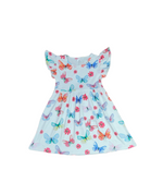 Flutter Away Long Flutter Milk Silk Dress - Great Lakes Kids Apparel LLC