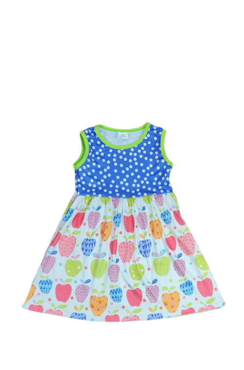 Polka Dot Apple Milk Silk Tank Dress - Great Lakes Kids Apparel LLC