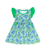 Blueberry Pocket Flutter Milk Silk Dress - Great Lakes Kids Apparel LLC