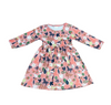 Fall Unicorn Long Sleeve Milk Silk Dress - Great Lakes Kids Apparel LLC