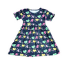 Love Hearts Short Sleeve Milk Silk Dress - Great Lakes Kids Apparel LLC
