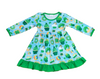 St. Patrick's Day Treats Ruffle Milk Silk Dress - Great Lakes Kids Apparel LLC