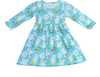 Happy Easter Bunny Long Sleeve Milk Silk Dress - Great Lakes Kids Apparel LLC