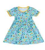 Blue Zoo Short Sleeve Milk Silk Dress - Great Lakes Kids Apparel LLC
