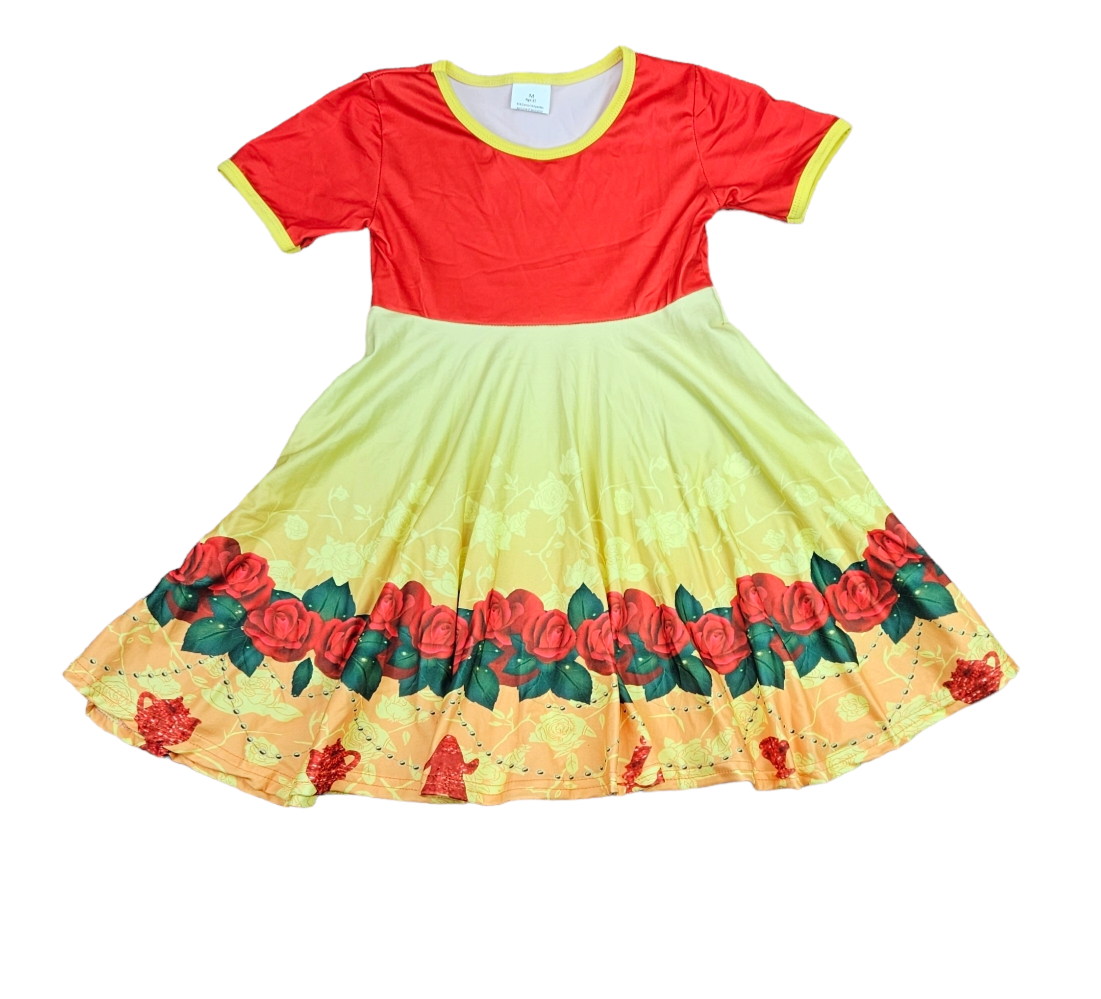 Belle Short Sleeve Milk Silk Twirl Dress – Great Lakes Kids - Main Image